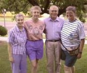 Pat's sister in law Mary
                with Karen, her husband Dale, and Pat