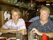 Karen and Reen at
                breakfast