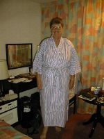 Pat in yukata provided by the hotel