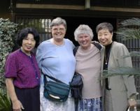 Hideko Pat Sandy and Kumi at Hideko's house in Osaka