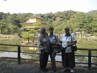 Sandy Kumiko and Pat at the Golden Pavilion in Kyoto