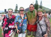 The three                                  of us at the Chief's luau